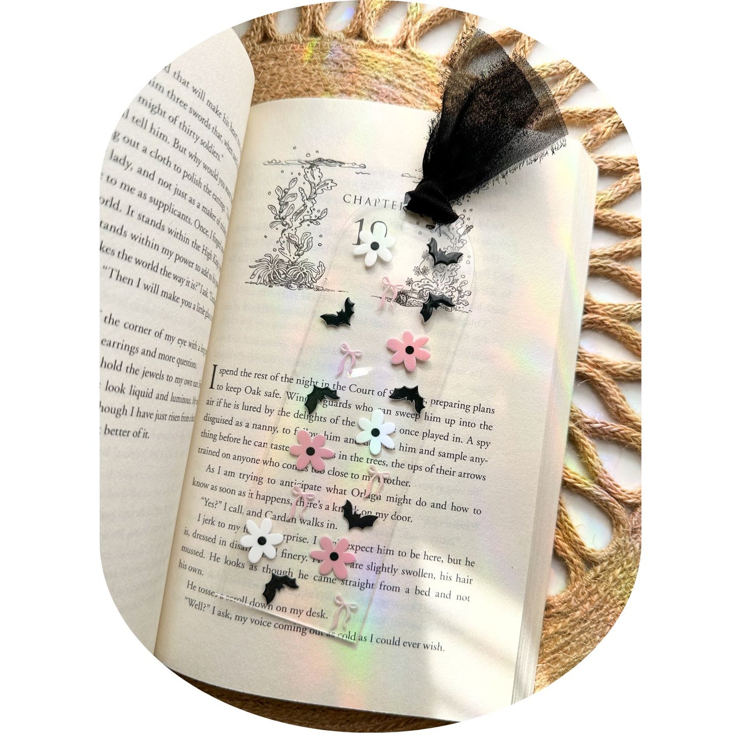 Midnight Blooms Bookmark