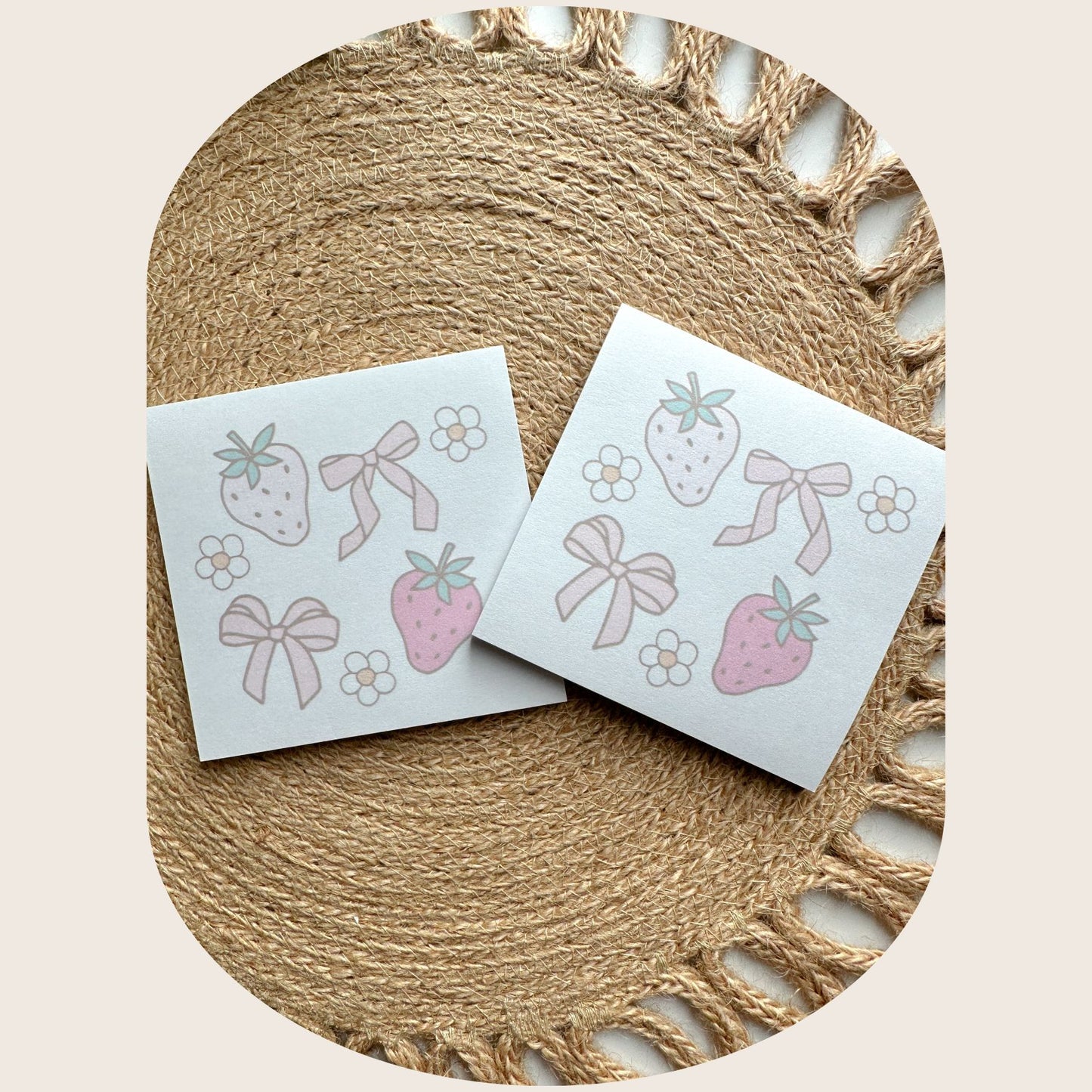 Coquette Strawberries Sticky Notes
