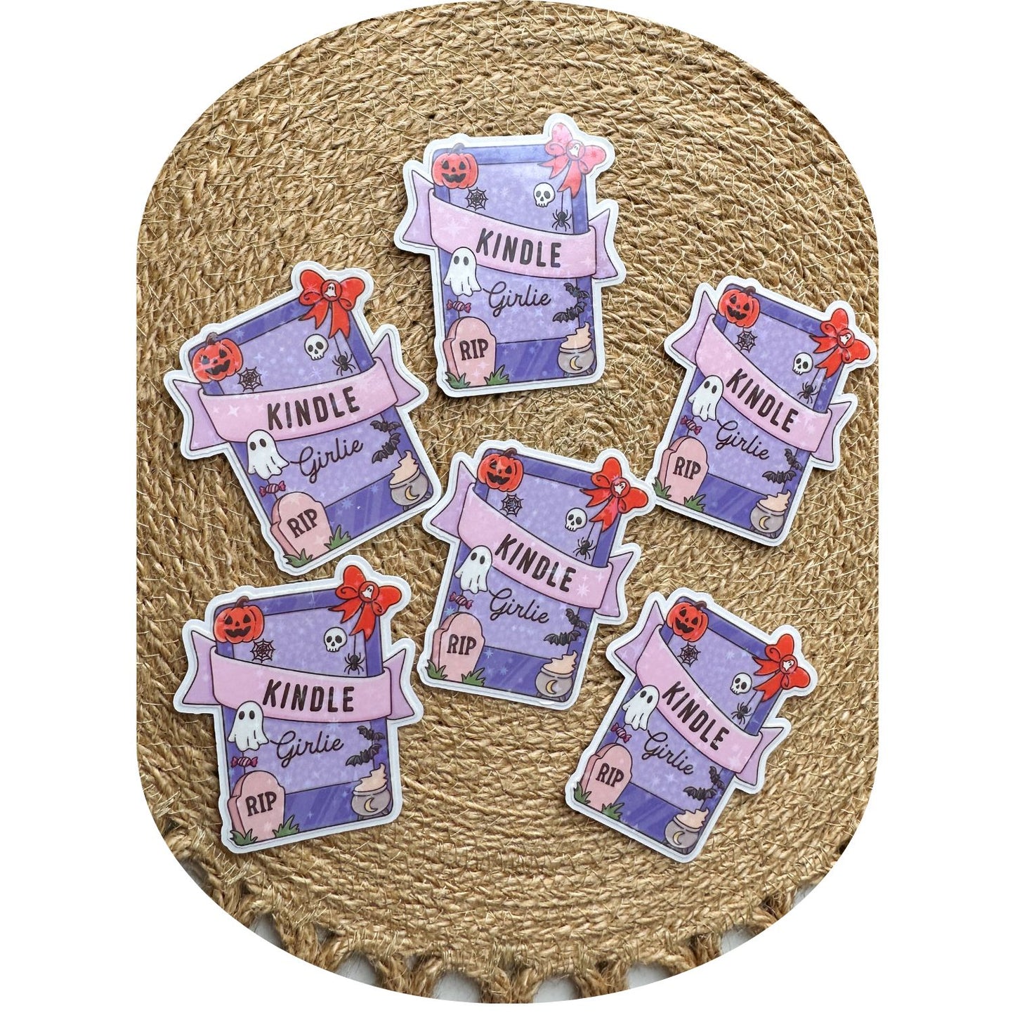 Spooky Kindle Girlie Sticker
