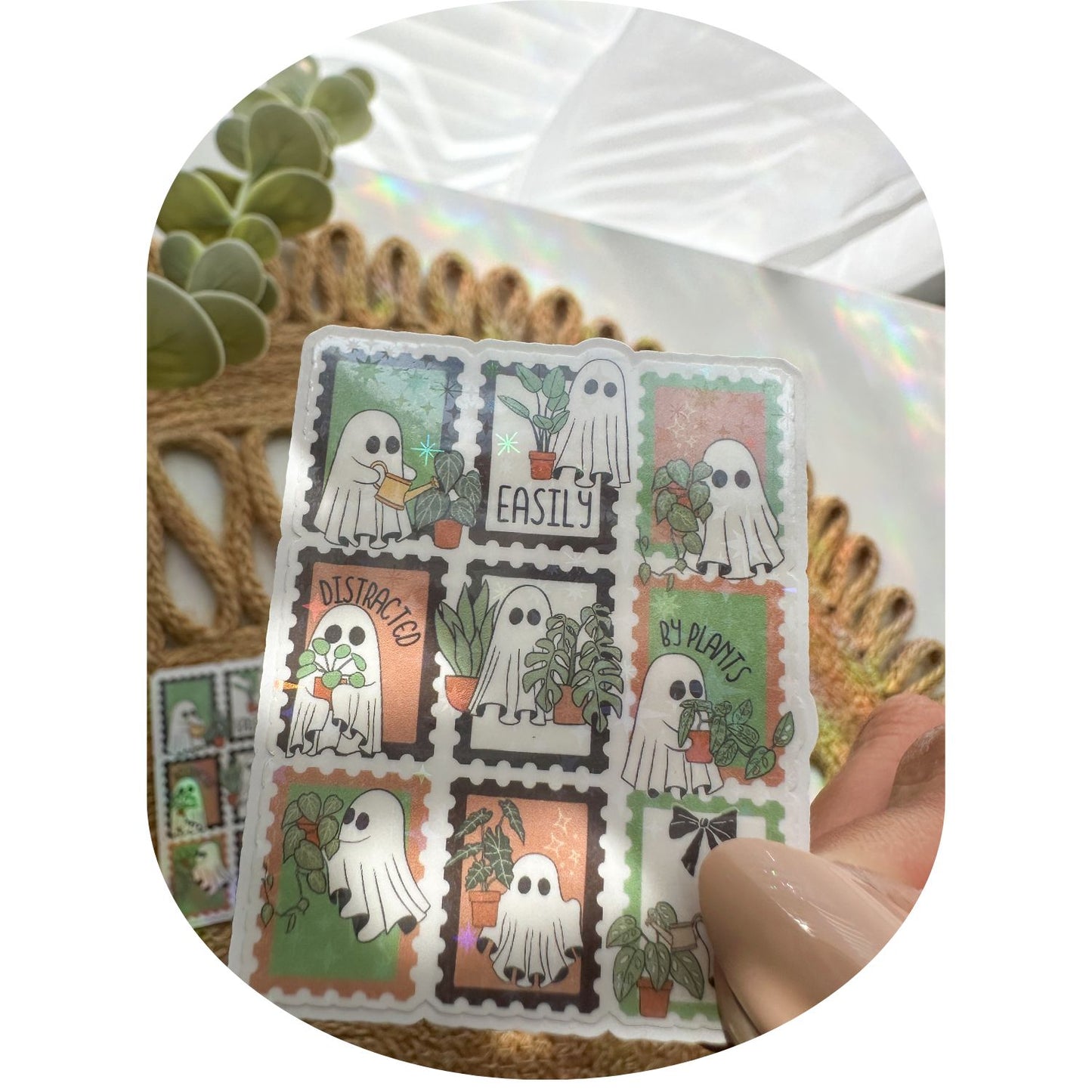 Haunted Boo Stamps Sticker