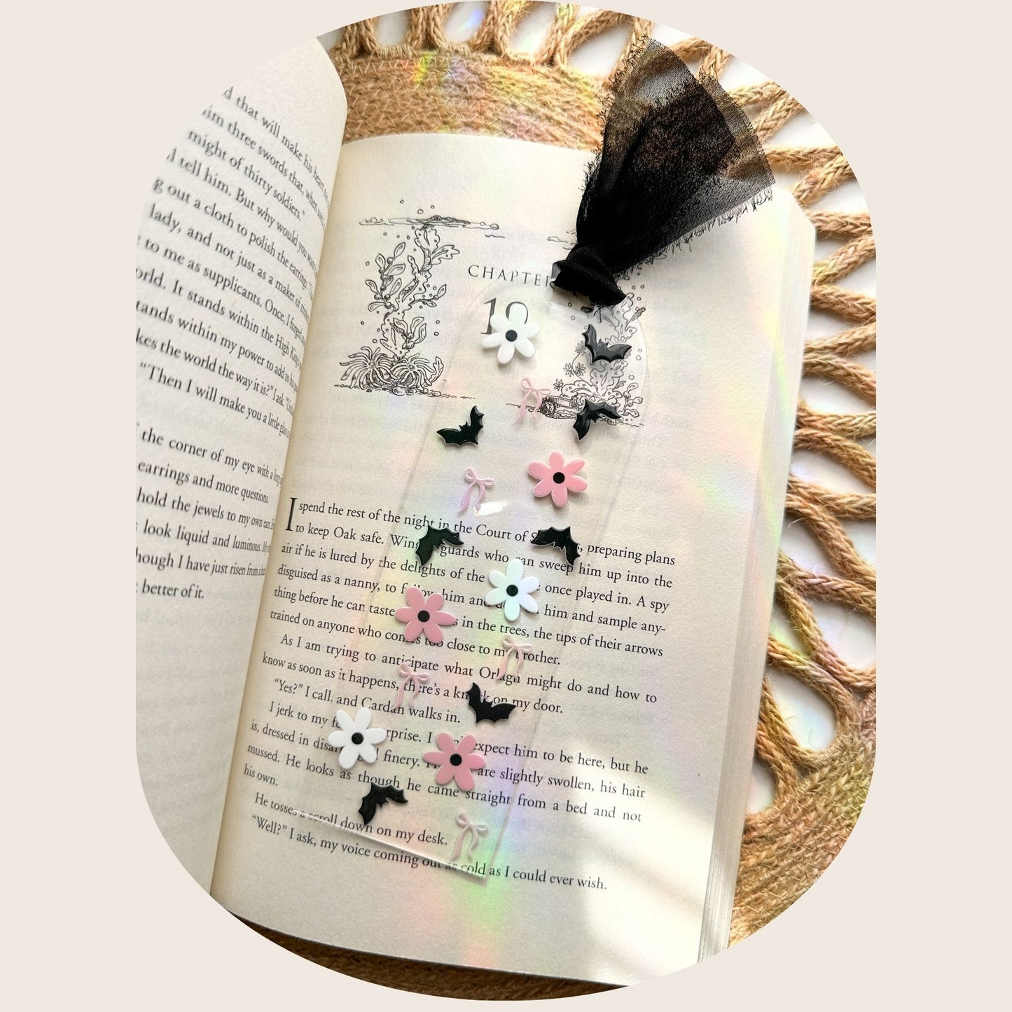 Midnight Blooms Bookmark