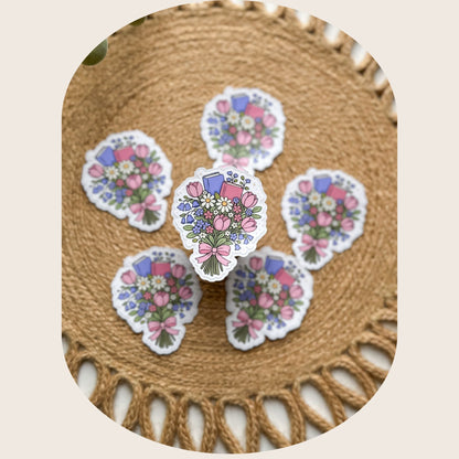 Book Bouquet Sticker