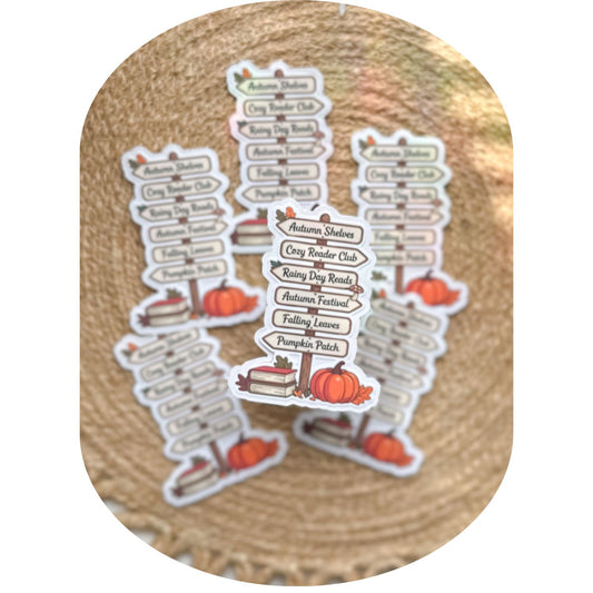 Fall Adventures Signs Sticker