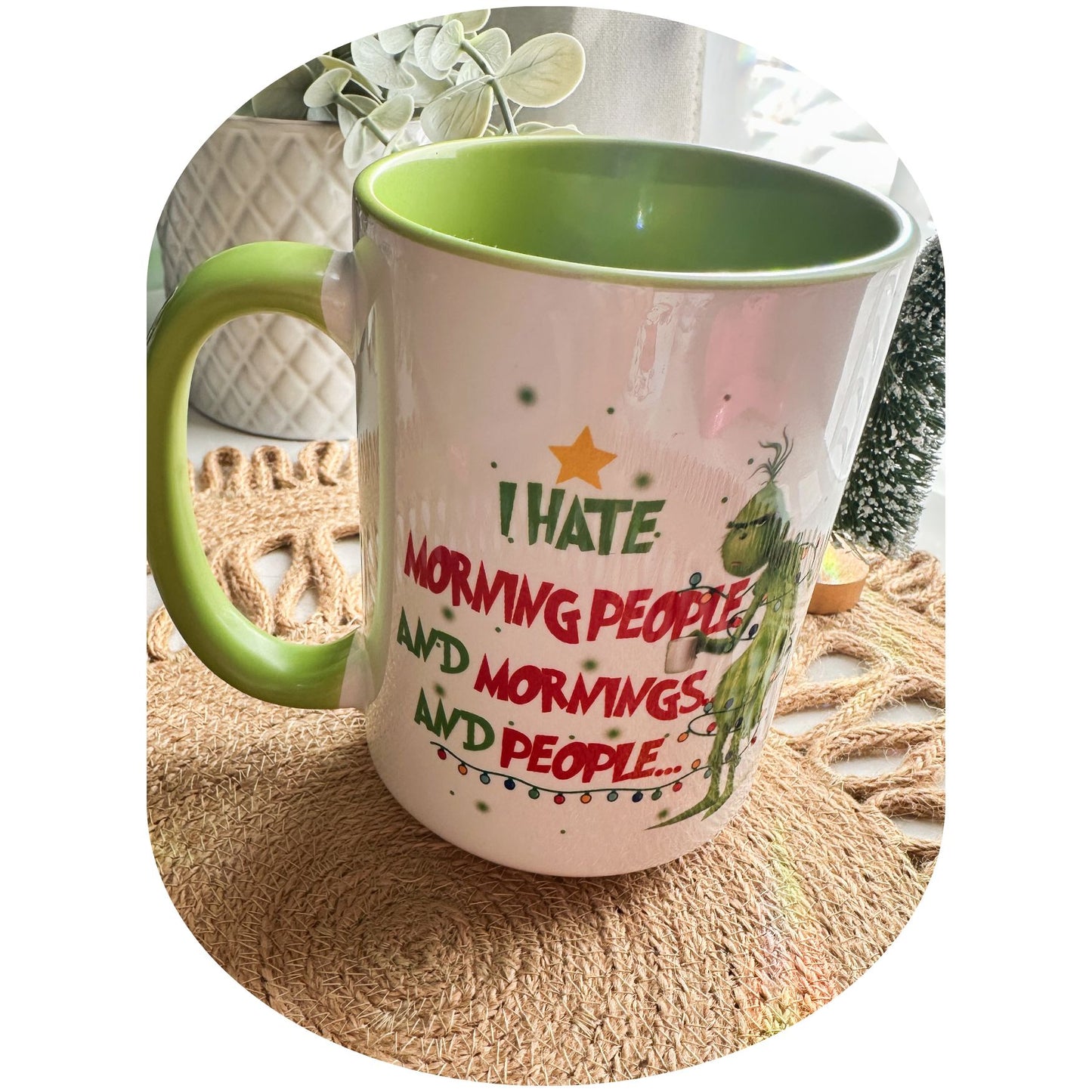 Grinch Morning People Mug