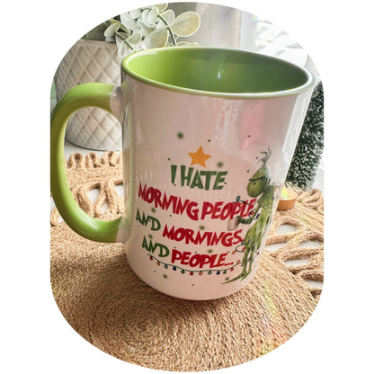Grinch Morning People Mug