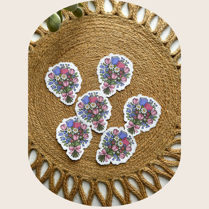 Book Bouquet Sticker