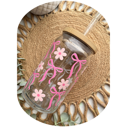 Pink Bows & Daisies Cup