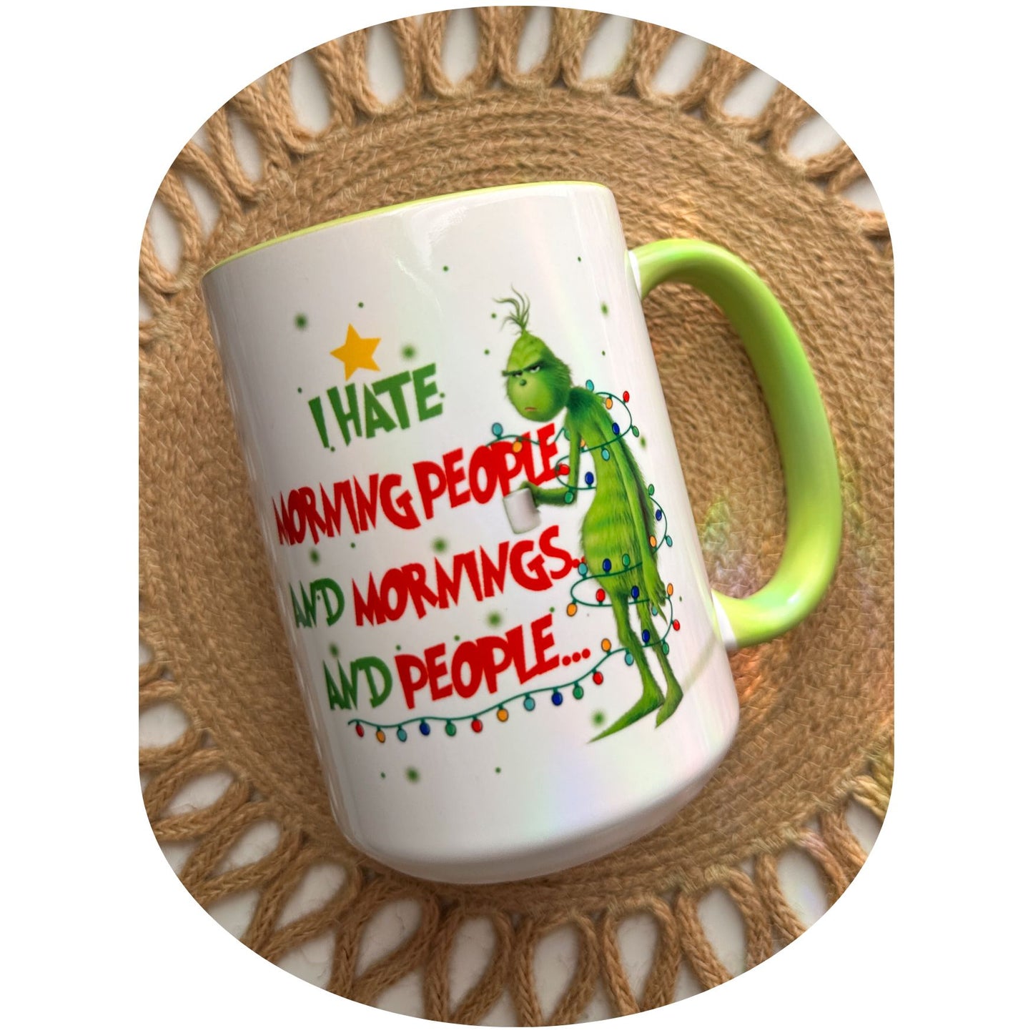 Grinch Morning People Mug