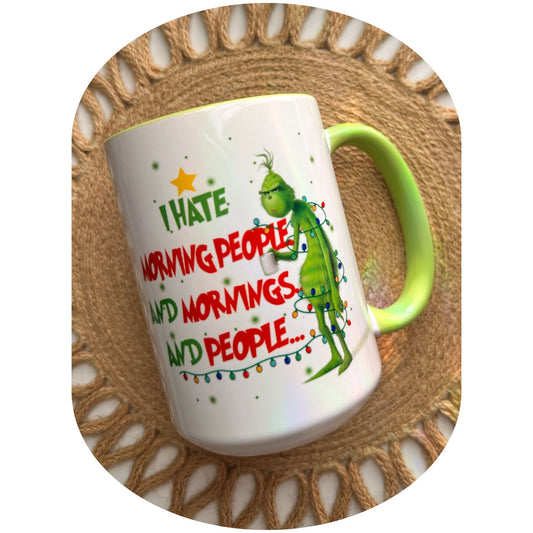 Grinch Morning People Mug