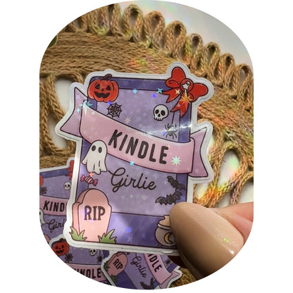 Spooky Kindle Girlie Sticker