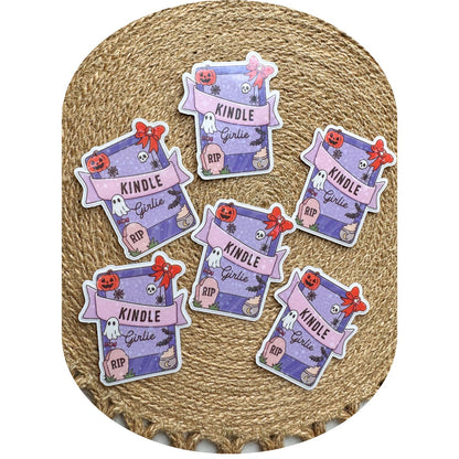 Spooky Kindle Girlie Sticker