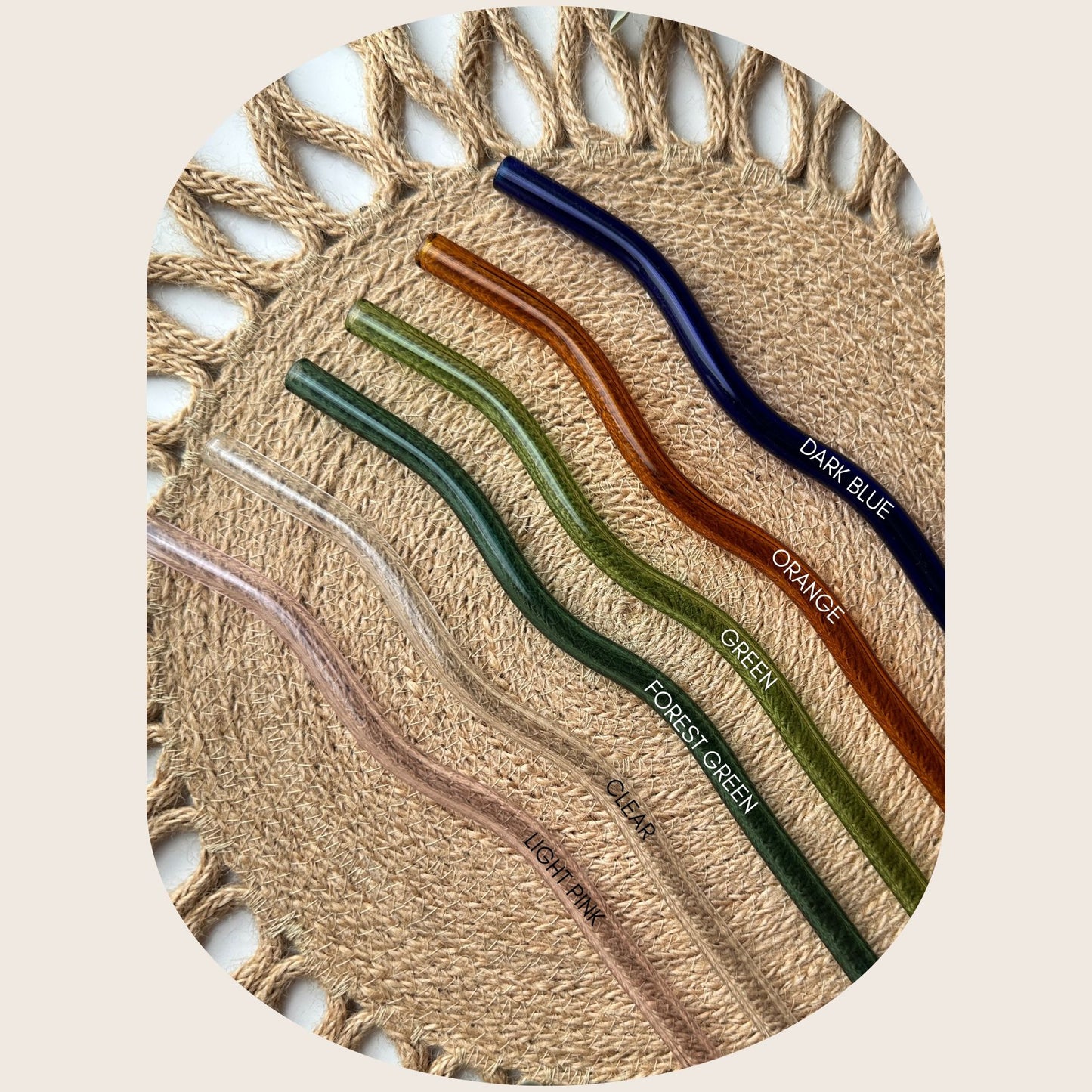Pajitas de colores onduladas