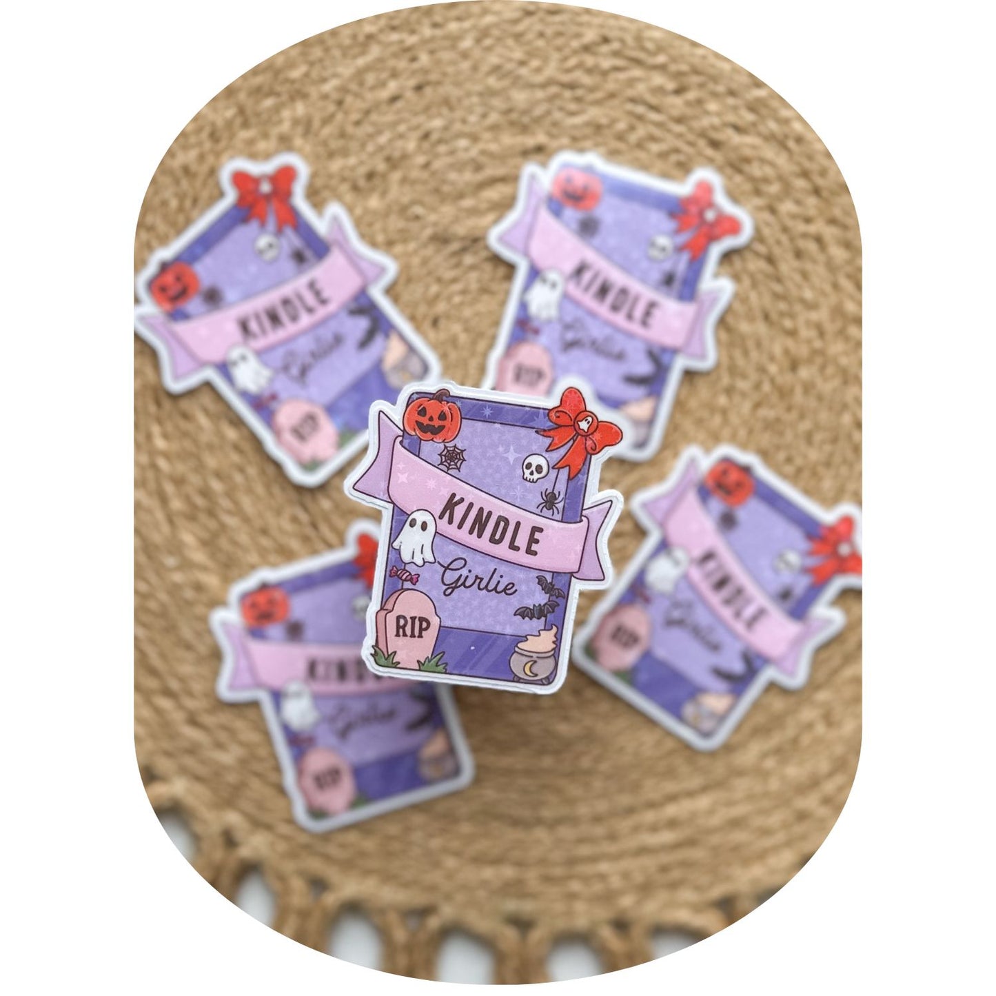 Spooky Kindle Girlie Sticker