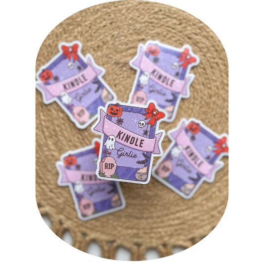 Spooky Kindle Girlie Sticker