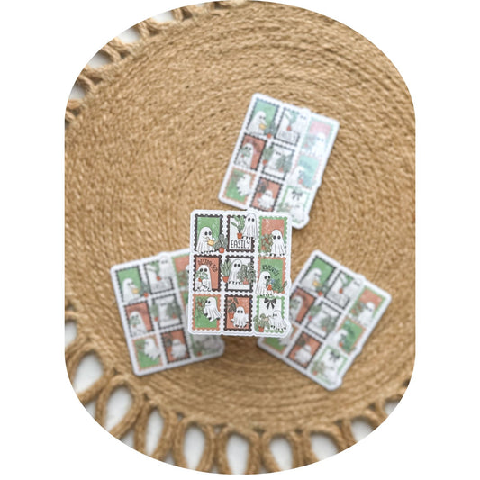 Haunted Boo Stamps Sticker