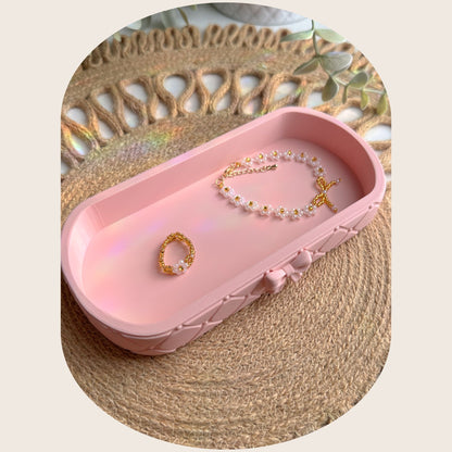 Pulsera de margaritas de macramé