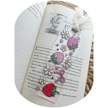 Strawberries Daisies Bookmark