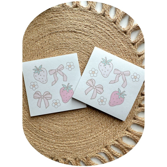 Coquette Strawberries Sticky Notes