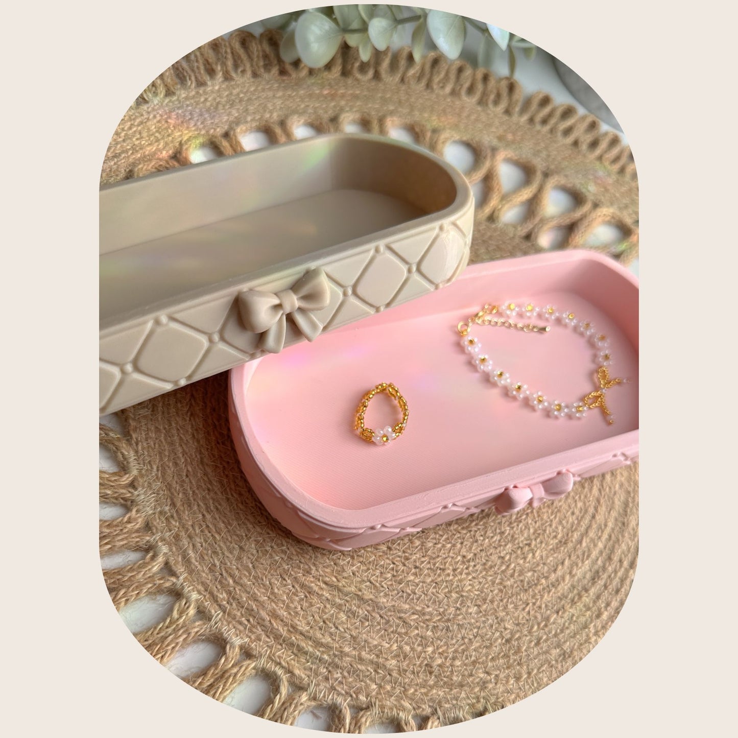 Pulsera de margaritas de macramé