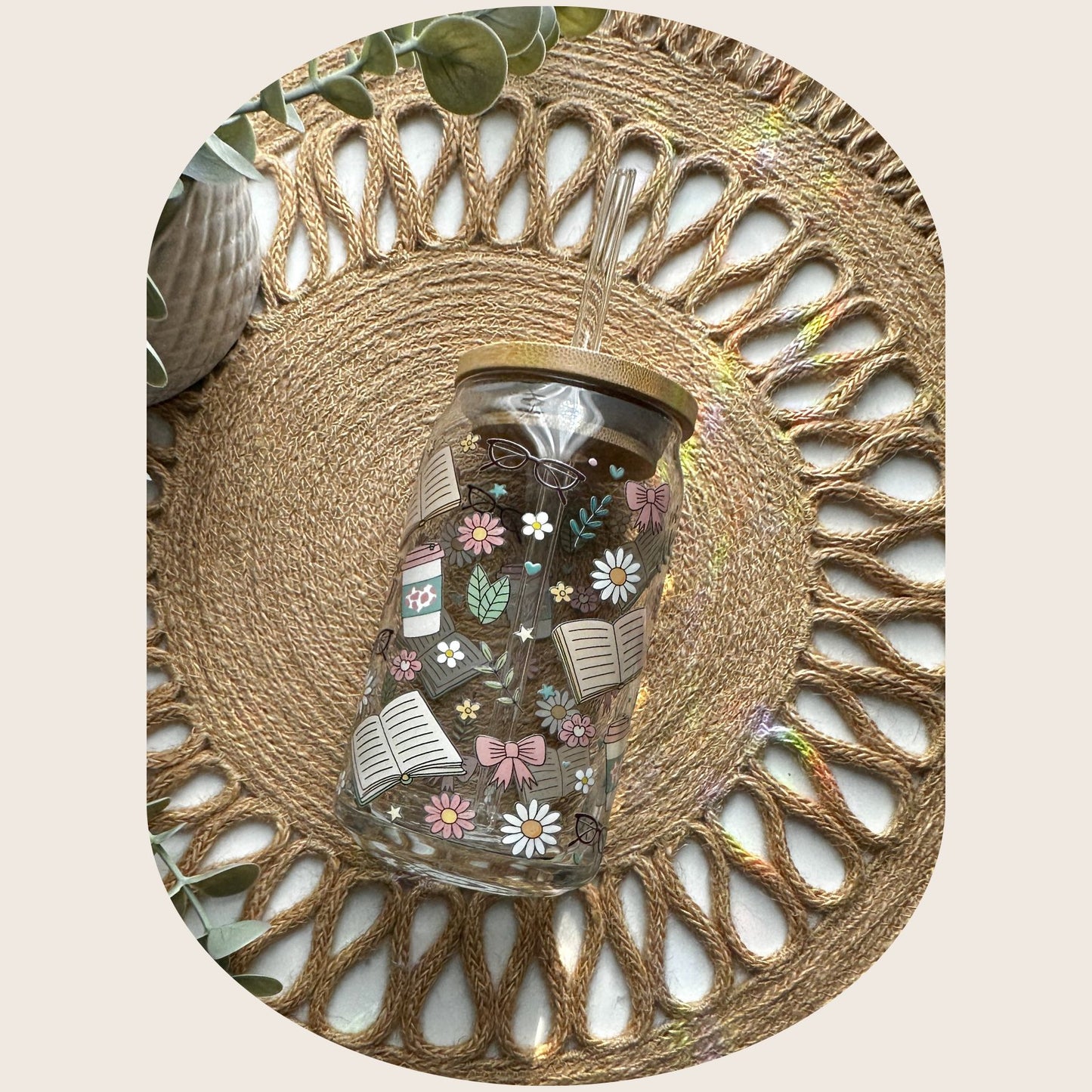 Bookish Floral Cup
