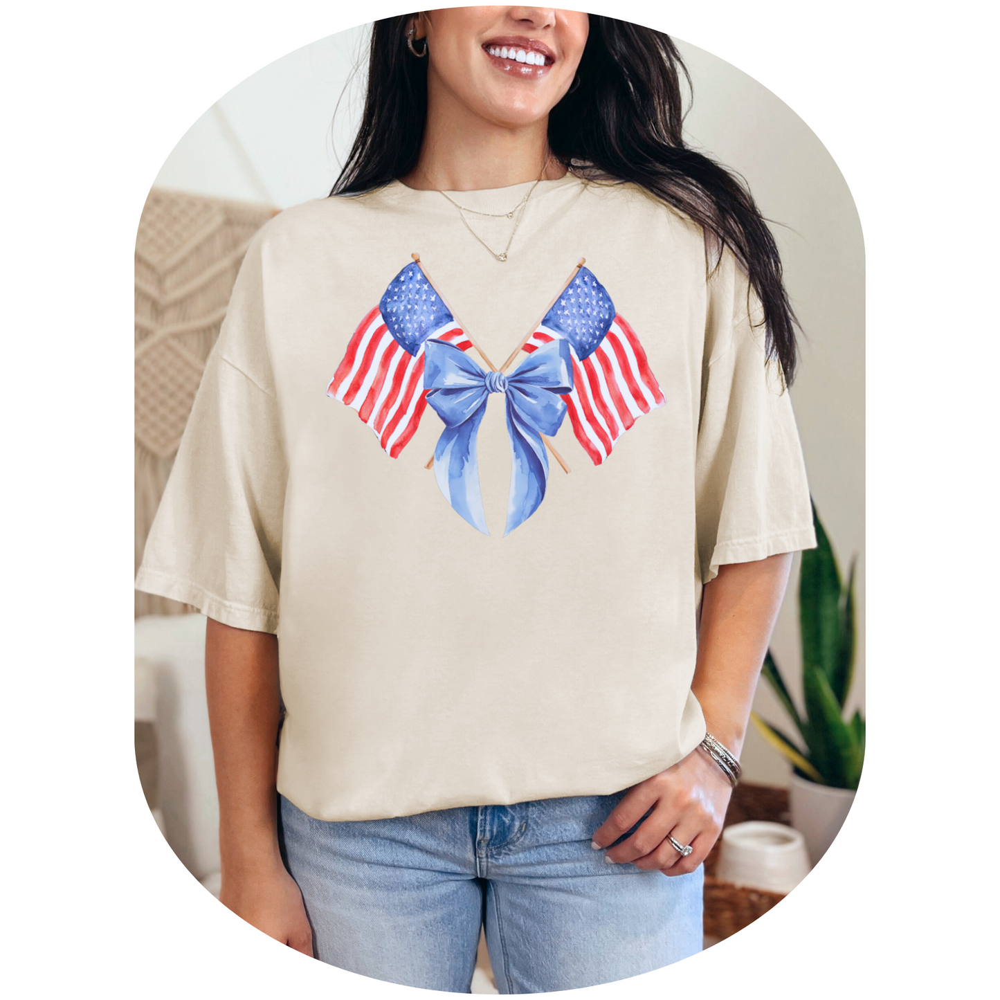 America Tied with a Bow Shirt