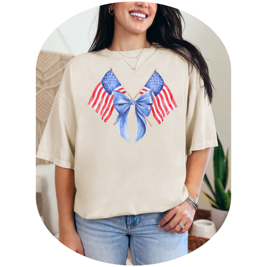America Tied with a Bow Shirt