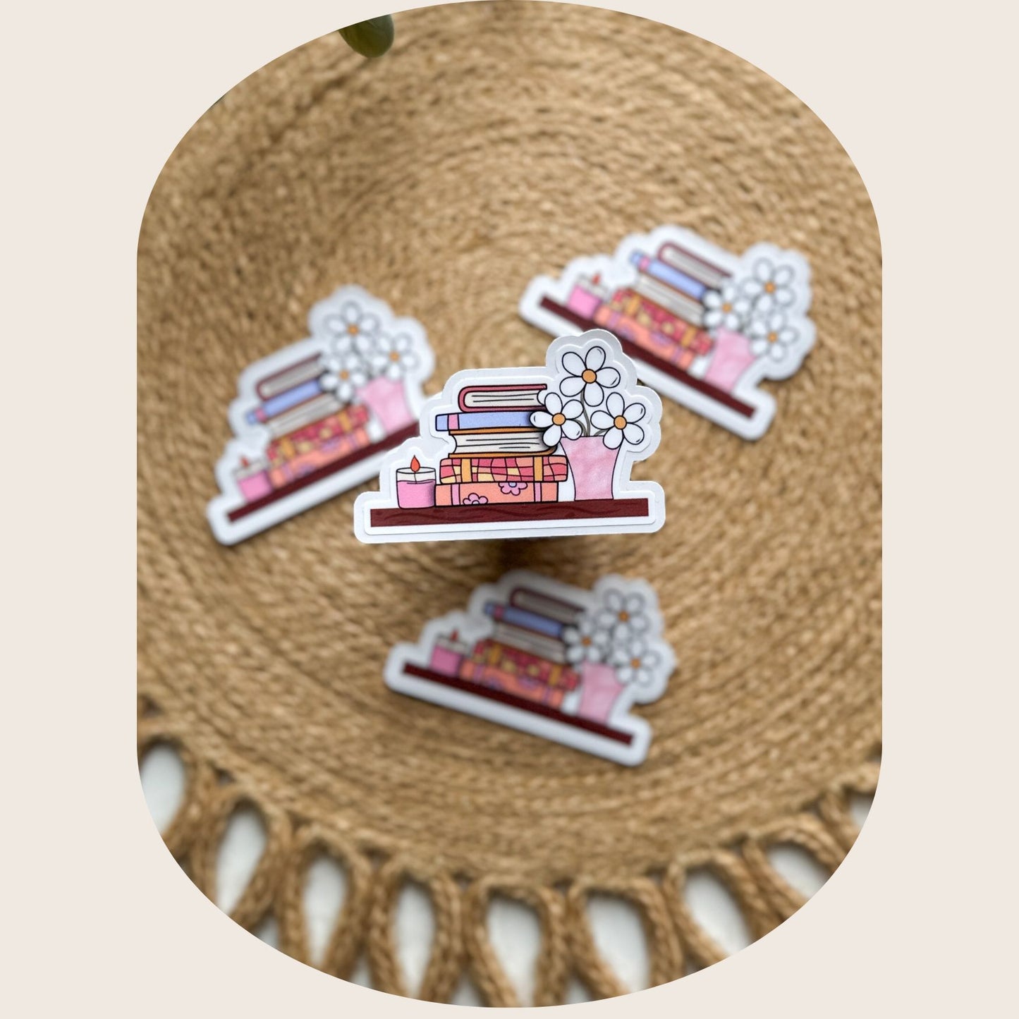 Floral Bookshelf Sticker