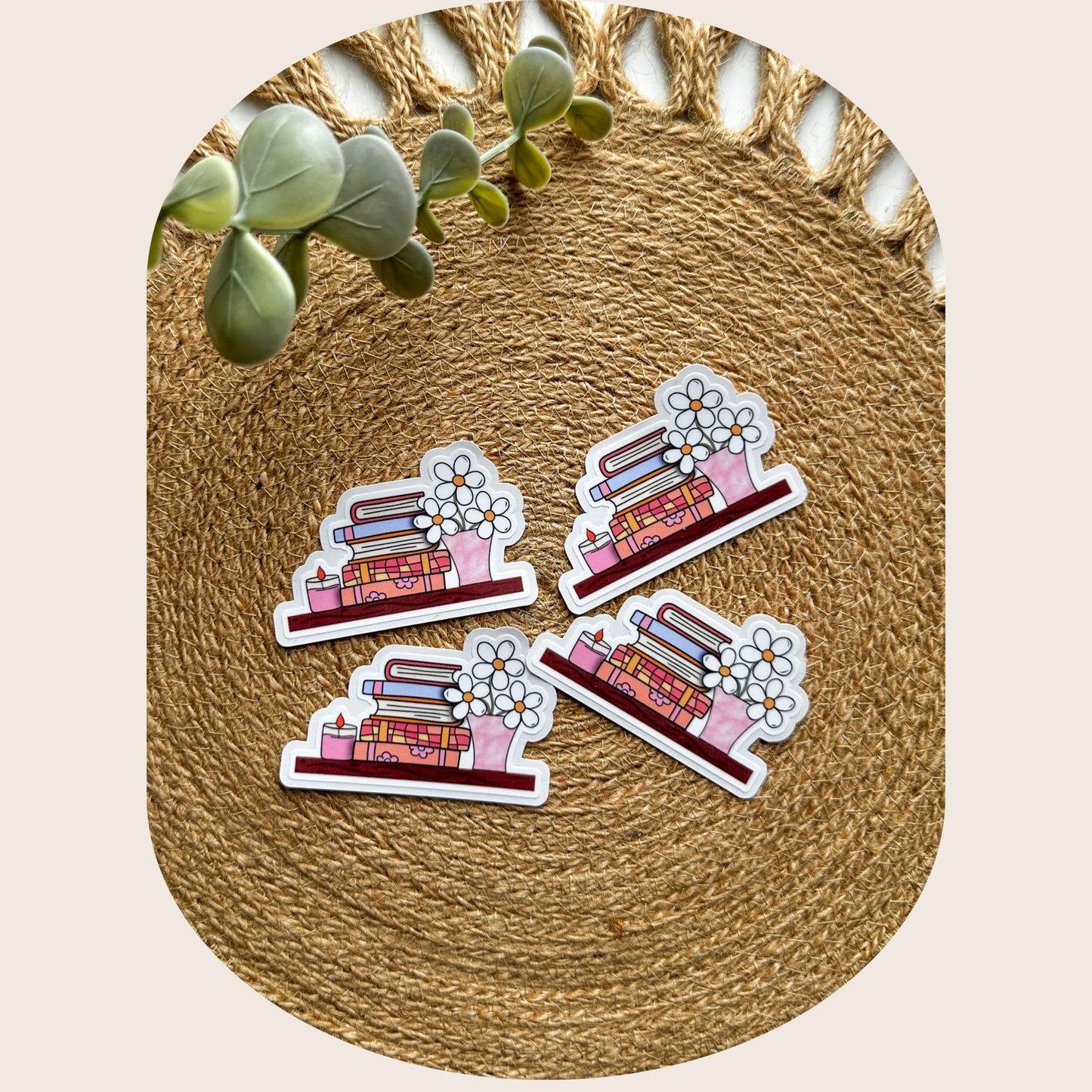 Floral Bookshelf Sticker
