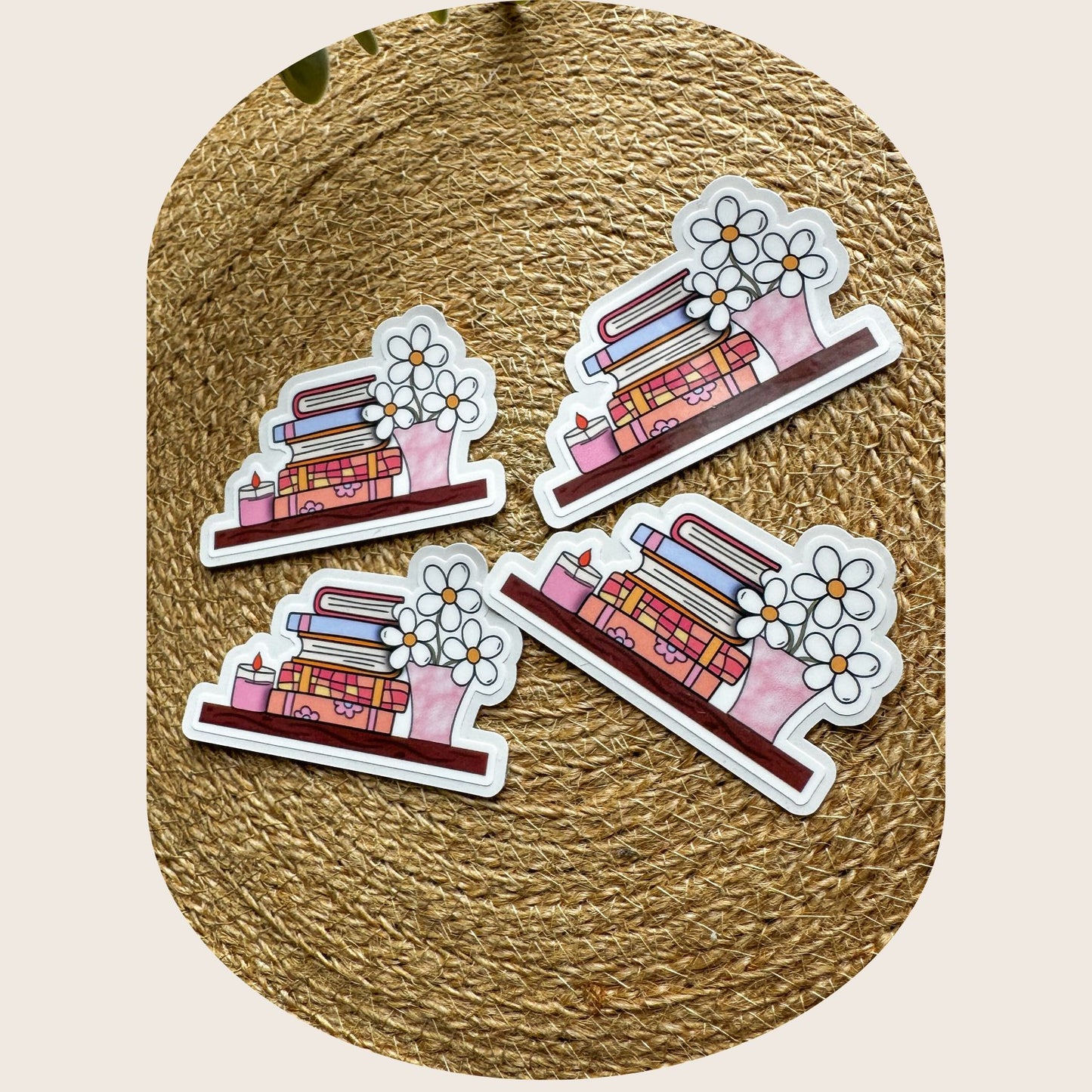 Floral Bookshelf Sticker