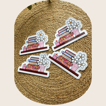 Floral Bookshelf Sticker