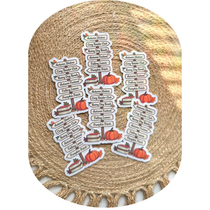 Fall Adventures Signs Sticker